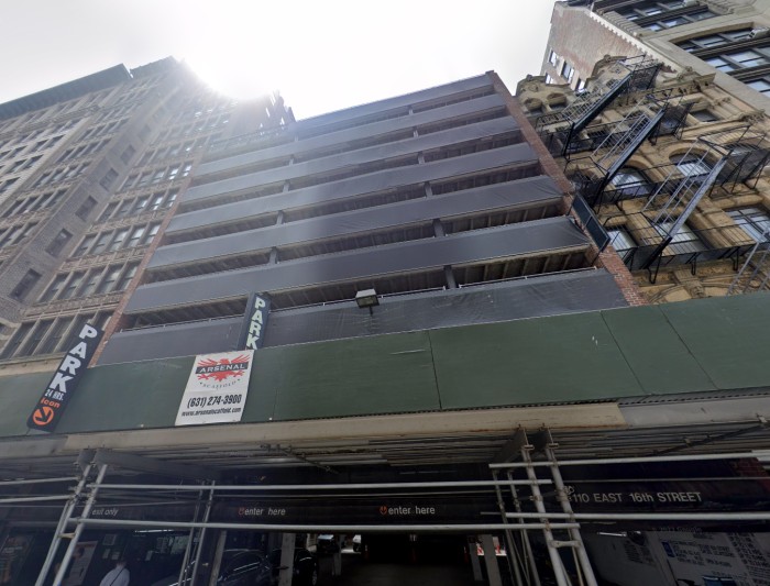 Tishman Realty filed plans for a 150-unit building at 110 East 16th Street (Credit - Google)