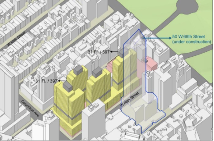 Preservation group's massing suggestion for site Extell Development bought for $931 million