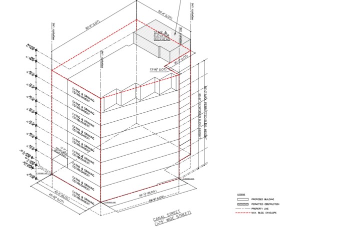 217 Canal Street schematic rendering (Credit - Shiming Tam architect via DOB)