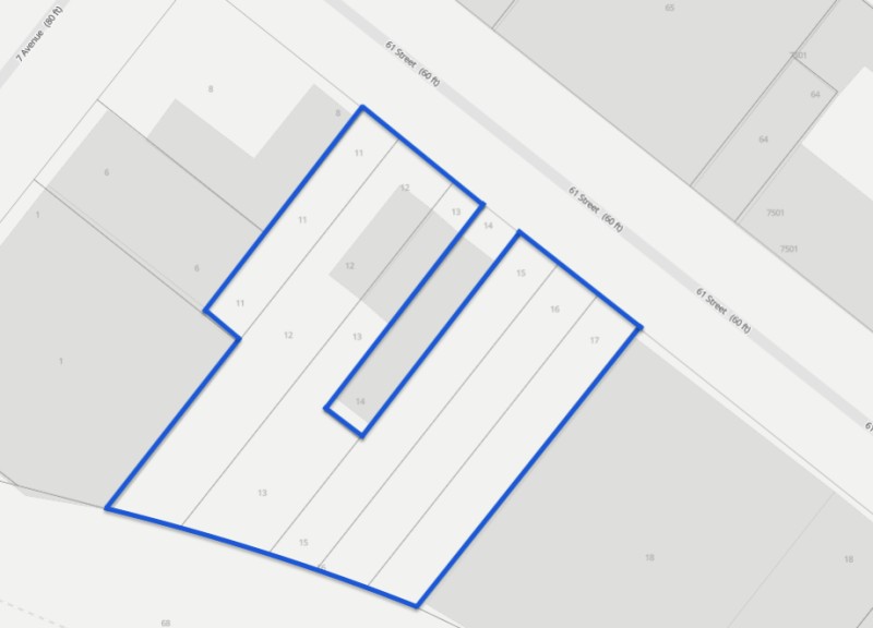 708 to 720 61st Street map